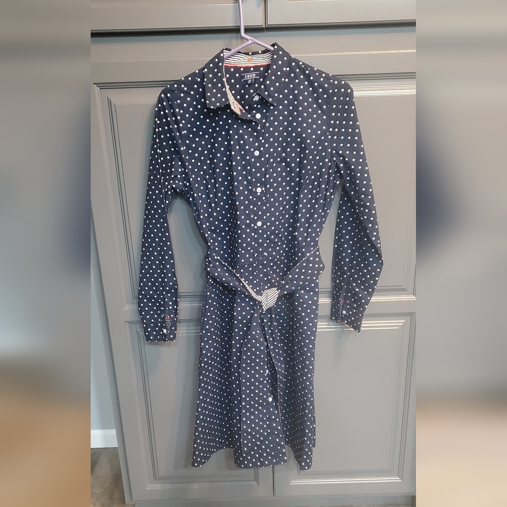 IZOD  Button Down 2/P POKA DOT DRESS 💙⚜️💙